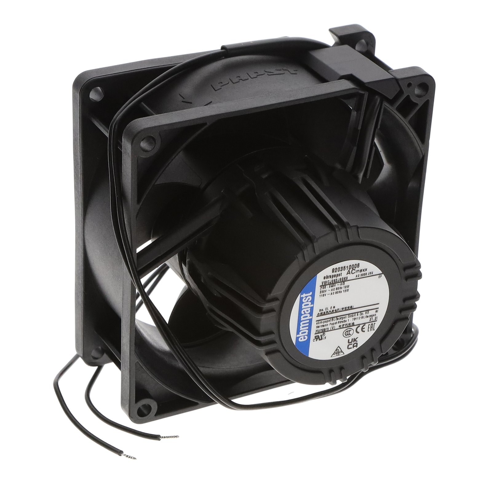ebm-papst 4580ZW Tubeaxial Fan | 230V AC, 67.7 CFM, Sintec Bearing, 119×119×38mm