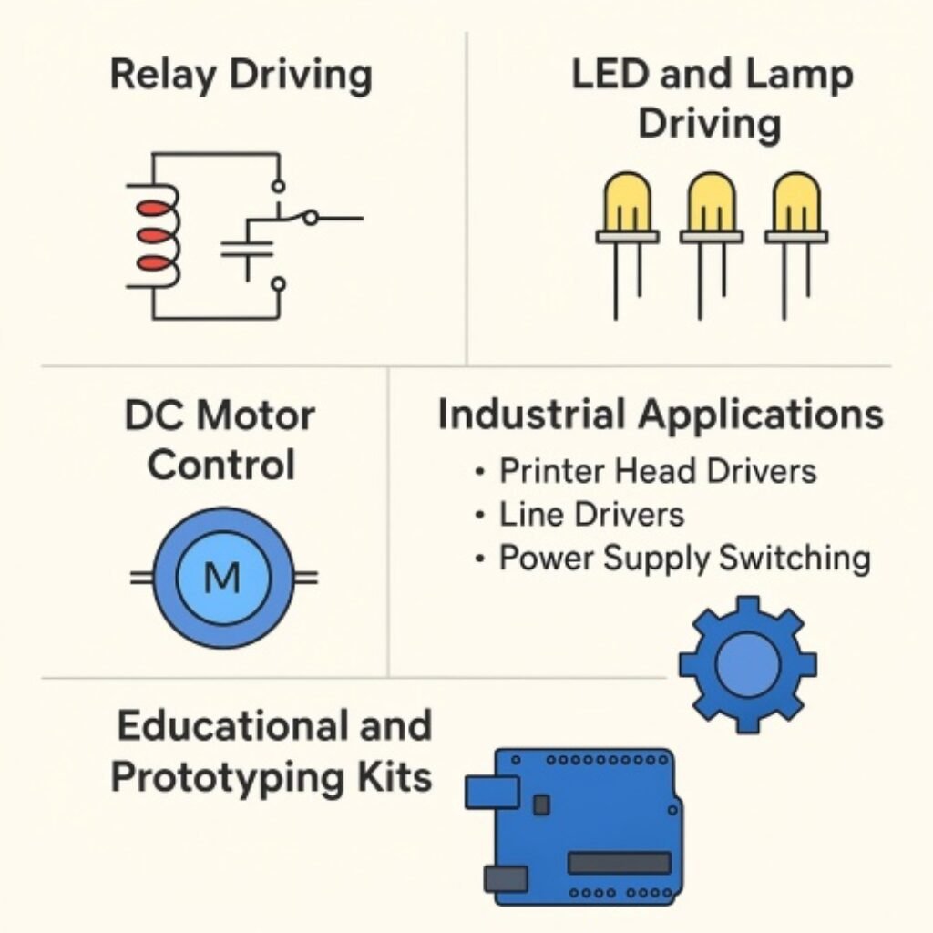 Arduino ULN2003 Stepper Motor Driver Board: Complete Guide to the Darlington Driver IC (Applications, Sequence, and Alternatives) 5 ULN2003 applications