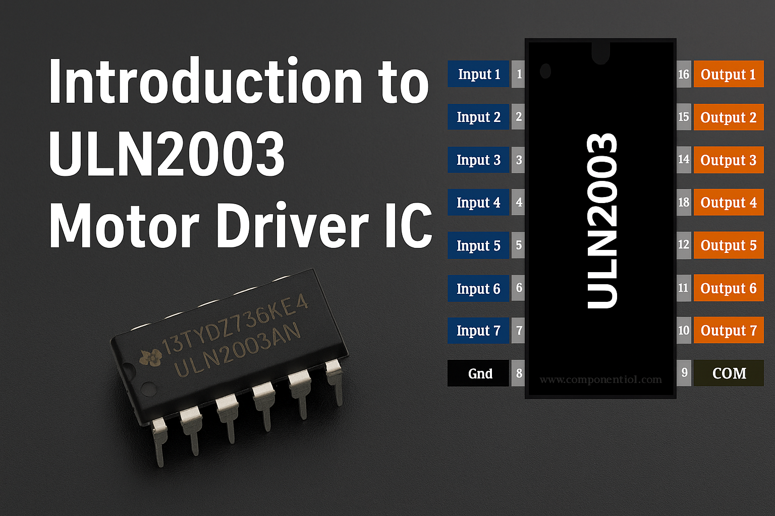 Arduino ULN2003 Stepper Motor Driver Board: Complete Guide to the Darlington Driver IC (Applications, Sequence, and Alternatives) 1 introduction ULN2003 step driver board ic