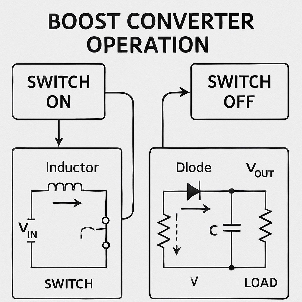 Understanding Boost Converters: Principles and Applications 3 Flowchart of boost converter operation