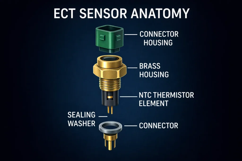 ect-sensor-structure-with-automotive-grade-housing-connector