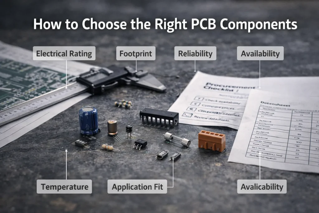 Circuit Board Components: A Practical Guide to Identification, Functions, and Labels 5 Selection factors for choosing the right PCB components including rating footprint and reliability