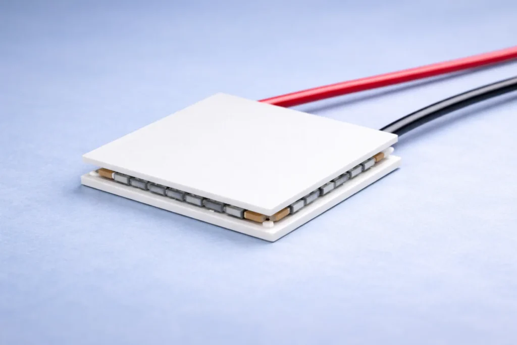 What Is a Thermoelectric Module? TEC vs Peltier Explained for Buyers 1 Close-up of a TEC module or Peltier module used for solid-state cooling