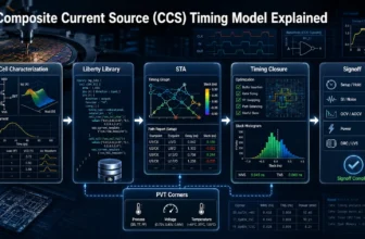 Composite Current Source CCS timing model cover illustration for IC design and static timing analysis