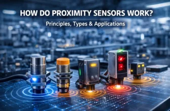 How do proximity sensors work cover image showing multiple sensor types and detection fields