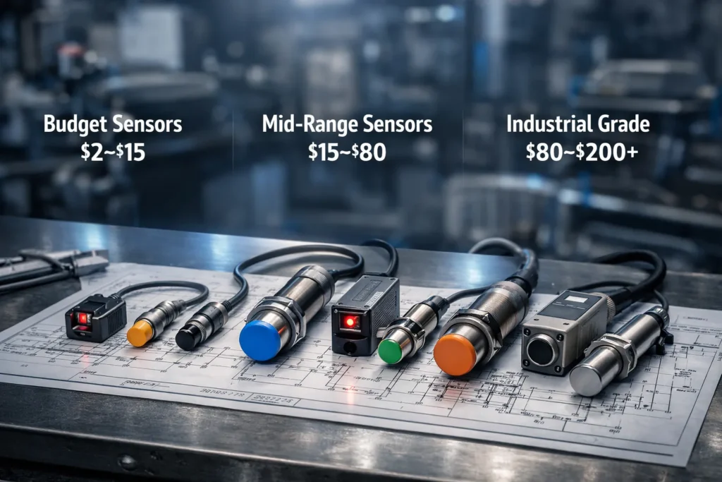 How Much Does a Proximity Sensor Cost in 2026? Full Price Guide for Industrial & OEM Buyers 1 Comparison of inductive capacitive photoelectric and ultrasonic proximity sensor types