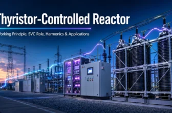 Thyristor-controlled reactor and SVC system in a high-voltage power substation