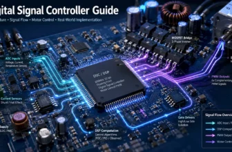 Digital signal controller chip on a PCB for motor control and power electronics applications