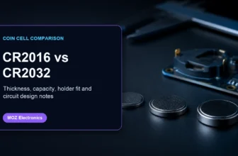 CR2016 vs CR2032: Coin Cell Specs, Holders, and Circuit Design Notes