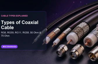Types of Coaxial Cable: RG6, RG59, RG11, RG58, 50 Ohm and 75 Ohm Explained
