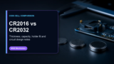 CR2016 vs CR2032: Coin Cell Specs, Holders, and Circuit Design Notes